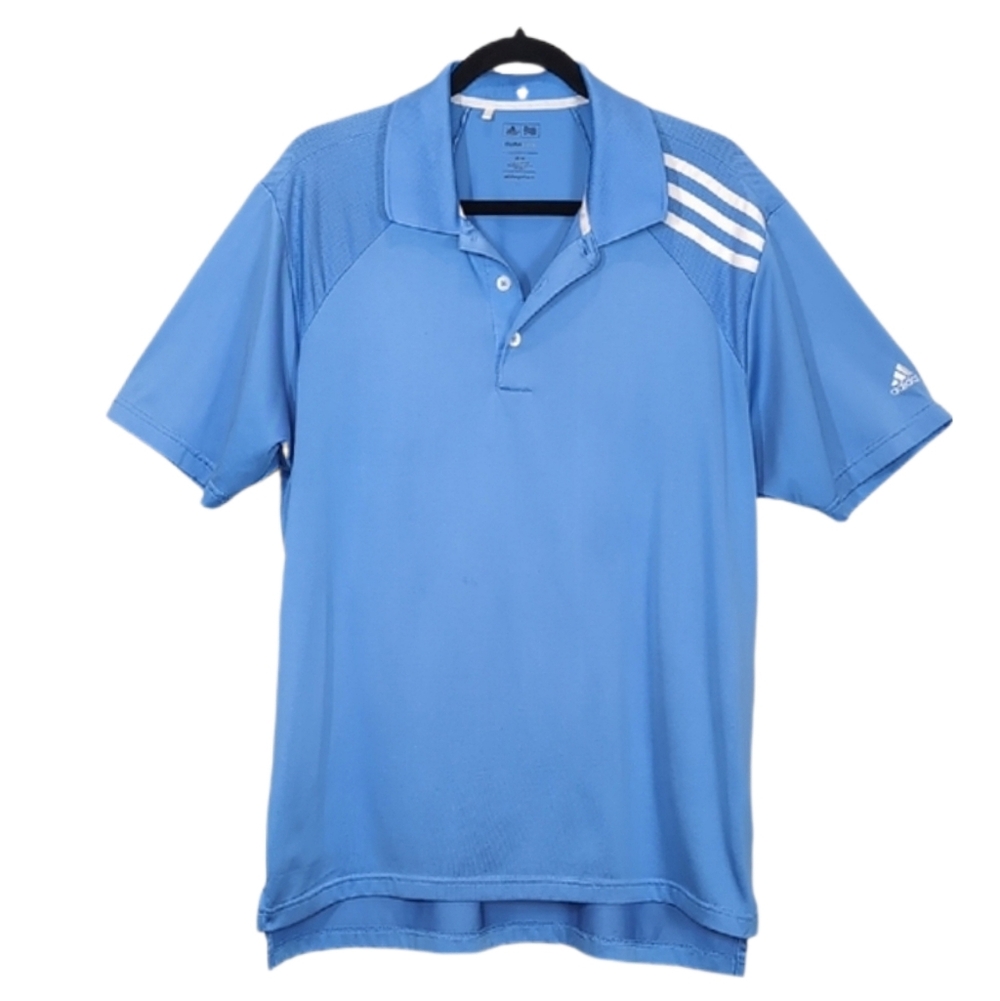 Adidas Golf ClimaCool Blue Performance Polo Shirt Mens Medium Athletic Top